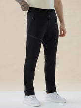Men’s Solid Regular Fit Track Pants with Four Front Zipper Pockets and One Back Pocket